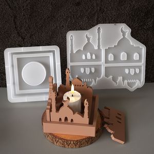 Molde de Silicona Ecológico para Base de Vela con Forma de Castillo Creativo para Pascua, Decoración Artesanal para Calentar Cera Aromática - Product Image 5