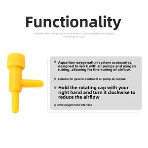 صمام تحكم في تدفق الهواء للأحواض المائية من RESUN، منظم هواء بلاستيكي لتهوية أحواض الأسماك - Product Image 3