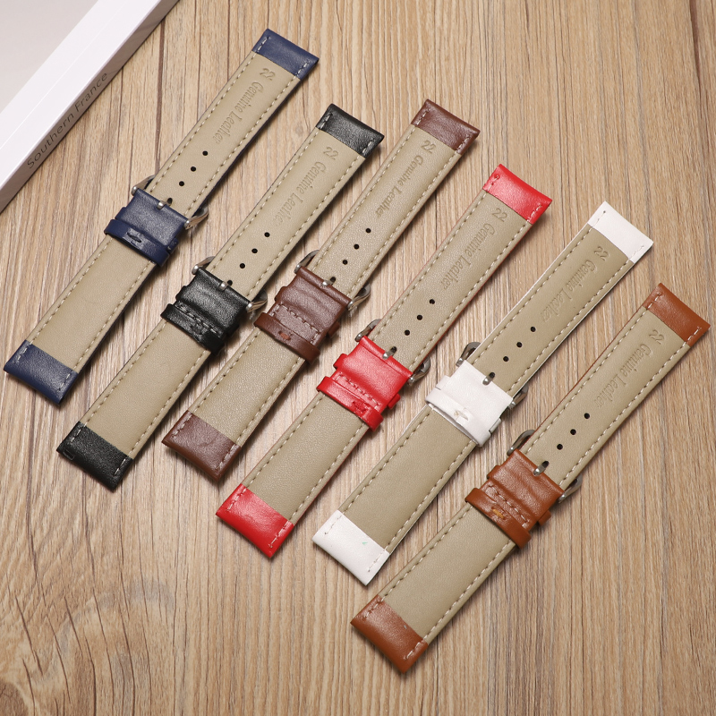 Direct Sale Genuine Leather CHARM Watch Strap Needle Plain Patterns Pin Buckle Six Colors Available for GT23 for