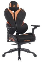 Chaise de gaming ergonomique en nylon avec accoudoirs 5D réglables, vérin à gaz 4 positions, pivotement à 360°, design de luxe pour bureau à domicile et ordinateur
