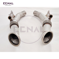 Ecnal pour Ferrari SF90 V8 3.9T 2020+ - Tuyau d'échappement droit en acier inoxydable SS304 de haute qualité avec bouclier thermique
