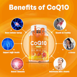 Suplemento orgánico CoQ10 Coenzima Q10 Gomitas para la piel antioxidante natural Cerebro Vitamina <span class=keywords><strong>B</strong></span> saludable Gomitas Sin <span class=keywords><strong>gluten</strong></span> Fábrica - Product Image 3