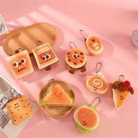 Porte-clés en peluche écologique à thème alimentaire amusant, design adorable pour les amis et les enfants, idéal comme cadeau