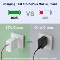 Chargeur USB C 65W et câble pour OnePlus Super Fast Charge 65W Adaptateur de voyage pour OnePlus 10T 11 5G Nord 3 2 CE 3 Lite 9 Pro 8