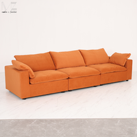 Ensemble de canapés modulaires capitonnés ultra confortables et personnalisables, grand canapé moderne pour salon