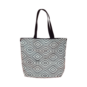 High Quality Custom Logo 100% Eco-friendly Silk Screen Printed Geometric Pattern <b>Canvas</b> <b>Tote</b> Bag FairTrade Cotton Shopping Bag - Product Image 1