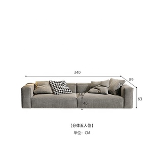 Basso MOQ 2023 lusso italiano turchia turco nuovo design piccolo grande salotto componibile casa l soggiorno mobili divano set - Product Image 5