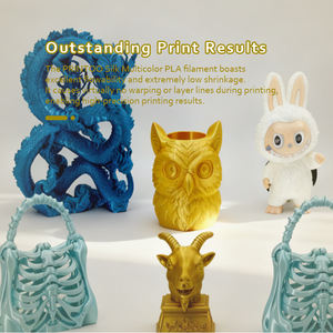 Filamento PLA SILK PRINTROO Brillante de 1.75mm, Dorado Multicolor, 1kg, Baja Tendencia a Enredarse, Sin Deformación, Plateado, No Tóxico, Color Degradado, Alto Brillo - Product Image 4