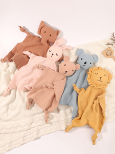 Tongtu Soft 100% Cotton Bunny Gift <b>Thickness</b> Baby Lovely Security <b>Blanket</b> Adorable Animal Design for Babies Sleep & Daytime Use - Product Image 2