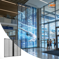 Écran LED transparent P2.84-5.62, armoire d'affichage LED pour salle de sport, signalisation numérique, centre sportif, mur vidéo LED en verre