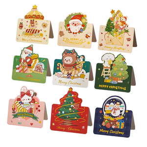 Cartes <span class=keywords><strong>de</strong></span> remerciement personnalisées imprimées pour petites entreprises <span class=keywords><strong>Carte</strong></span> <span class=keywords><strong>de</strong></span> Noël en papier 3D avec logo - Product Image 1