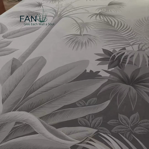Papel Tapiz Ecológico con Diseño de Árboles Pintados a Mano - Product Image 1