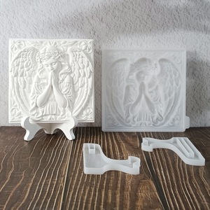 Nueva llegada tendencia oración Ángel pared colgante decoración candelabro yeso silicona molde pastel herramientas - Product Image 1