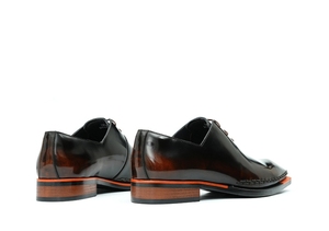 Scarpe di cuoio formali di affari. Intero pezzo di vacchetta da uomo. Di fascia alta Feel.br sushed Color. Superficie lucida. Scarpe fatte <span class=keywords><strong>a</strong></span> mano in vacchetta - Product Image 3