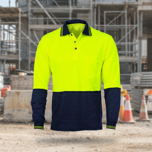 Camiseta Polo de Trabajo de Alta Visibilidad para Hombre, Transpirable, de Secado Rápido, Personalizada, de Poliéster, Manga Larga, Uniforme de Seguridad - Product Image 2