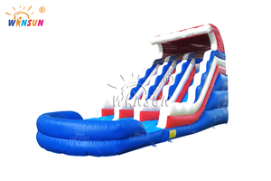 Winsun 20ft tùy chỉnh màu đỏ trắng và màu xanh Inflatable trượt nước thương mại cho thuê thiết bị ngoài trời - Product Image 3