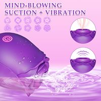 Vibrateur en forme de rose Jouet en silicone violet pour femmes pour son plaisir Design discret
