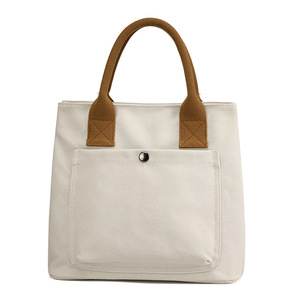 Custom Logo Premium Printing <b>Canvas</b> Women's <b>Tote</b> <b>Bag</b> Versatile Stylish Companion for Daily Commute and Travel Adventures - Product Image 1