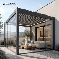 Pergola en aluminium à toit à lamelles personnalisée B2B pour les constructeurs et les entrepreneurs, pergola pour cour de villa, pare-soleil imperméable