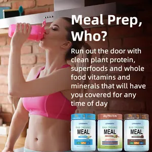 LIFEWORTH OEM Organic Vegan Meal Replacement Plant Based Greens Protein Shake Powder Pro Prebiotics For Easy Digestion