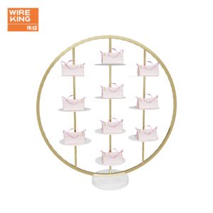 Tùy Chỉnh Vàng Túi Hiển Thị Đứng Túi Xách Kim Loại Hiển Thị Giá Mall Ladies 'Túi Xách Cửa Hàng Hiển Thị Kệ Giá - Product Image 4