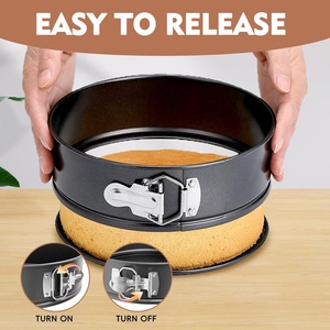 Panci cetakan memanggang kue, 5 "6" 7 "8" 9 "10" 12 "dasar dapat dilepas bahan baja karbon bentuk pegas kustom - Product Image 3