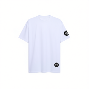 Camiseta Oversize Transpirable para Mujer con Estampado de Logotipo Personalizado, 100% Algodón Jersey, Ajuste Holgado Estilo Urbano para Verano, Teñido Liso, Sin Estampado - Product Image 1