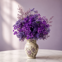 Lovebay Konservierte Schleierkraut-Blumen, Unvergänglicher Kristallgras-Strauß, Echte Getrocknete Blumen für Heim- und Hochzeitsdekoration