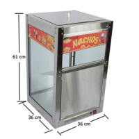 Chauffe-nachos et pop-corn professionnel en acier inoxydable – Équipement de cuisine pour la préparation des aliments