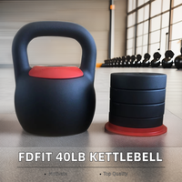 Nouvelle arrivée Kettlebell réglable en fonte 40lb nouveau design