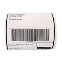 Label Pengiriman Termal Langsung, Stiker Label Perekat Diri Tahan Air untuk Paket Logistik & Printer Barcode