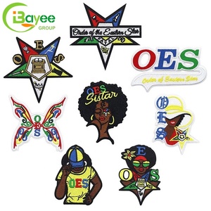 Parches Bordados Duraderos y Ecológicos, Pentagrama de la Orden de la Estrella del Este, Negros, para Mujer, Parches Termoadhesivos para Ropa - Product Image 1
