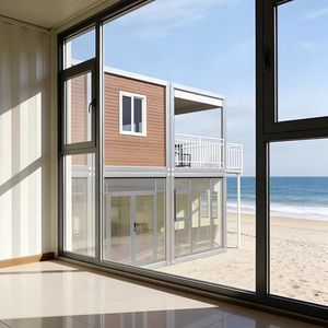 Casa Contenedor de Dos Pisos con Vidrio de Piso a Techo, Casa Modular Prefabricada para Vida Suburbana y Escapadas Familiares - Product Image 4