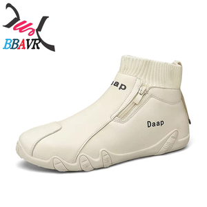 Botas Retro Británicas para Hombre 2026, Zapatos Casuales de Cuero de Caña Alta, Antideslizantes, Resistentes al Desgaste, Duraderas, para Senderismo, Primavera - Product Image 5