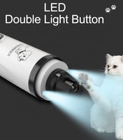Lime à ongles électrique pour chien améliorée avec 2 LED, écran LCD, rechargeable, faible bruit, 3 vitesses, sans douleur, pour le soin des pattes