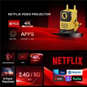 Système de projecteur intelligent Android Home Cinéma professionnel <span class=keywords><strong>H8</strong></span> 4K avec BT WiFi Parfait pour les films et les jeux - Product Image 6