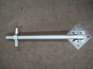 قاعدة جاك فولاذية مجوفة وصلبة للسقالات مع برغي للبناء - Product Image 3