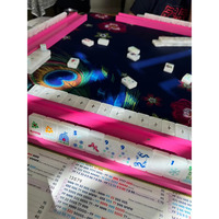 Jeu de tuiles de Mahjong américain sur le thème des flocons de neige en mélamine, personnalisé pour le divertissement et les jeux de fête