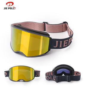 نظارات رياضية ثلجية فاخرة مضادة للضباب بشعار OEM مخصص وعدسات مغناطيسية خارجية ملونة بالضوء نظارات تزلج Otg معدات التزلج على الجل - Product Image 2