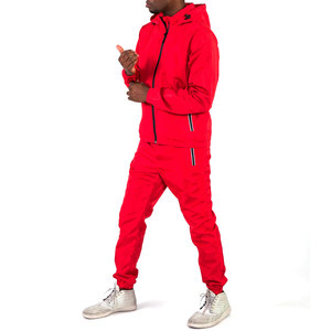 Survêtement coupe-vent à capuche pour homme, personnalisé, en polyester, pour l'hiver, décontracté, pour le jogging - Product Image 3