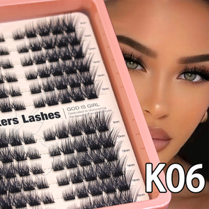 Wispy cá nhân cụm lông mi Kit handmade phân đoạn DIY cho Lai khố<span class=keywords><strong>i</strong></span> lượng ánh sáng 3d-5d tổng hợp tóc lông mi mở rộng 12 - Product Image 3