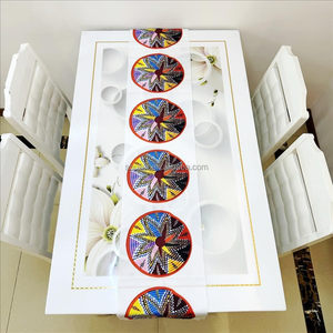 Assiette ronde personnalisée chemins de <span class=keywords><strong>table</strong></span> éthiopiens érythréens traditionnels pour la maison <span class=keywords><strong>mariage</strong></span> bohème cuisine <span class=keywords><strong>Table</strong></span> à manger décor - Product Image 1