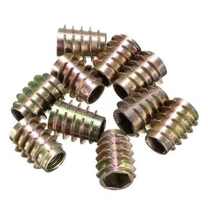 M4-M10 Lớp <span class=keywords><strong>4</strong></span> ổ đĩa Hex ren chèn loại D Nut Hợp kim kẽm/Thép Carbon/đồng cho gỗ với mặt bích - Product Image 2