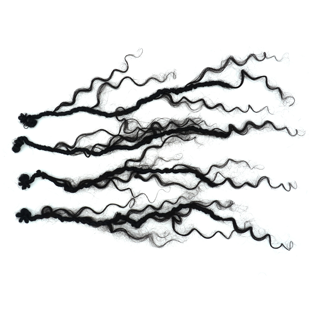 Vast Hair KAMA Wholesale Human Hair+synthetic Loc 0.6cm Crochet Braiding Hair Extensions Soft Curly Faux Boho Goddess River Locs thumbnail 4