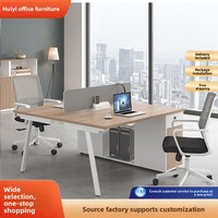 Ensemble de chaises de bureau modernes en PVC, ignifuges, pour usage commercial et bureautique, postes de travail élégants avec écran de séparation pour ordinateur