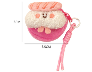 พวงกุญแจตุ๊กตา<span class=keywords><strong>ซูชิ</strong></span> นุ่มฟู ของเล่นตุ๊กตาอาหาร แซลมอน กุ้งทอด <span class=keywords><strong>ซูชิ</strong></span> กระเป๋าใส่เหรียญ กระเป๋าใส่ของจุกจิก ของตกแต่งกระเป๋า - Product Image 5