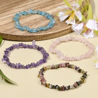 Bracelets extensibles en pierres naturelles grenat, citrine et améthyste pour femmes, à porter au quotidien ou en vacances, bijoux bohèmes empilables