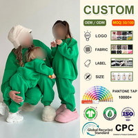 Ensemble de survêtement OEM personnalisé en molleton de coton, tenues assorties maman et moi, vêtements de famille