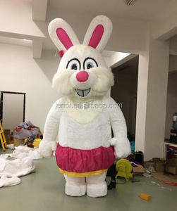 Factory Direct Sales Easter Bunny Inflatable Rabbit Mascot Costume for Adult