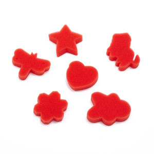 Esponja de patrón surtido para pintar, esponja de aprendizaje temprano y estropajos para niños pequeños, decoración del hogar, 24 unidades - Product Image 4